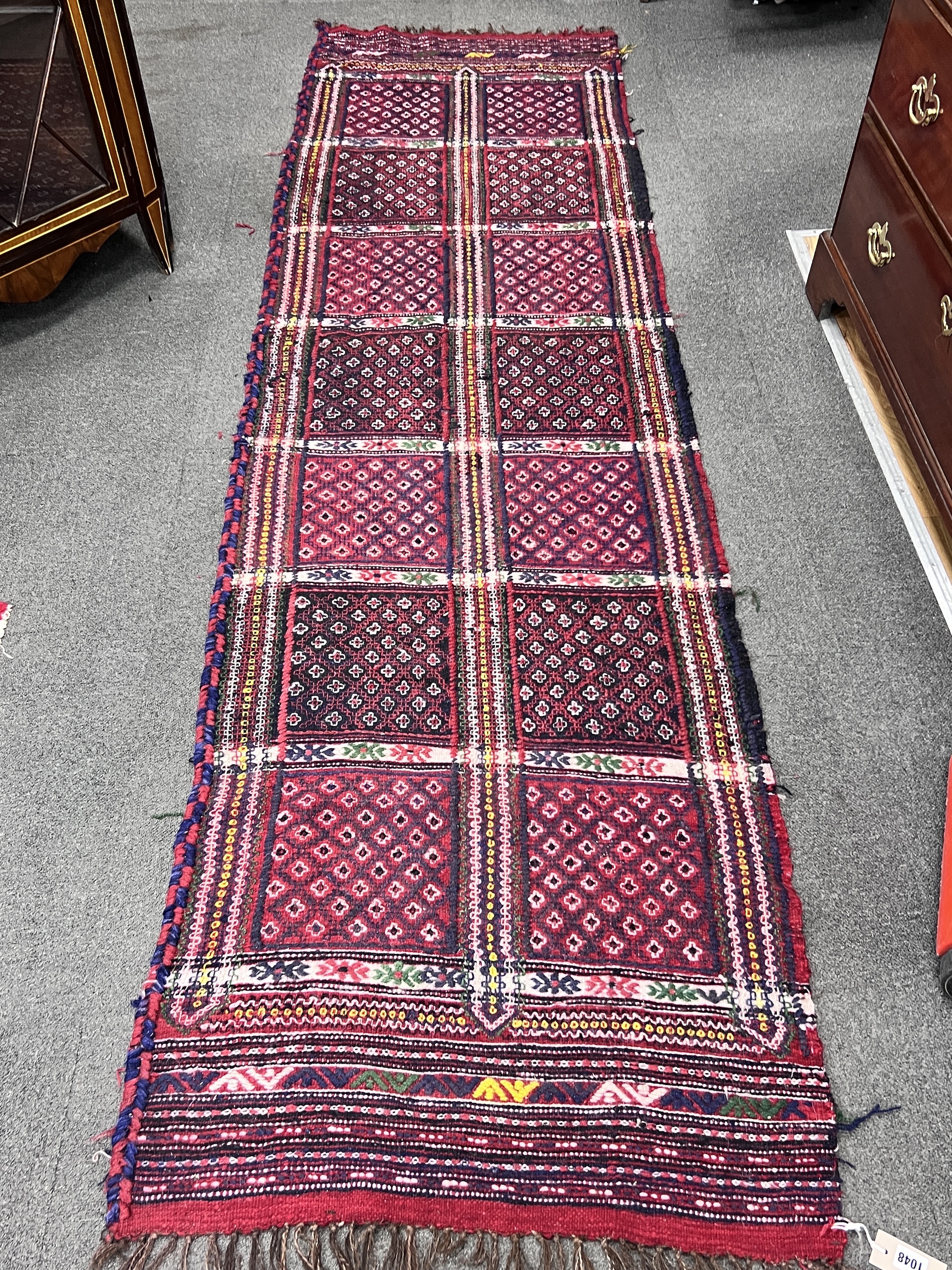 A Kilim flatweave runner, 284 x 77cm